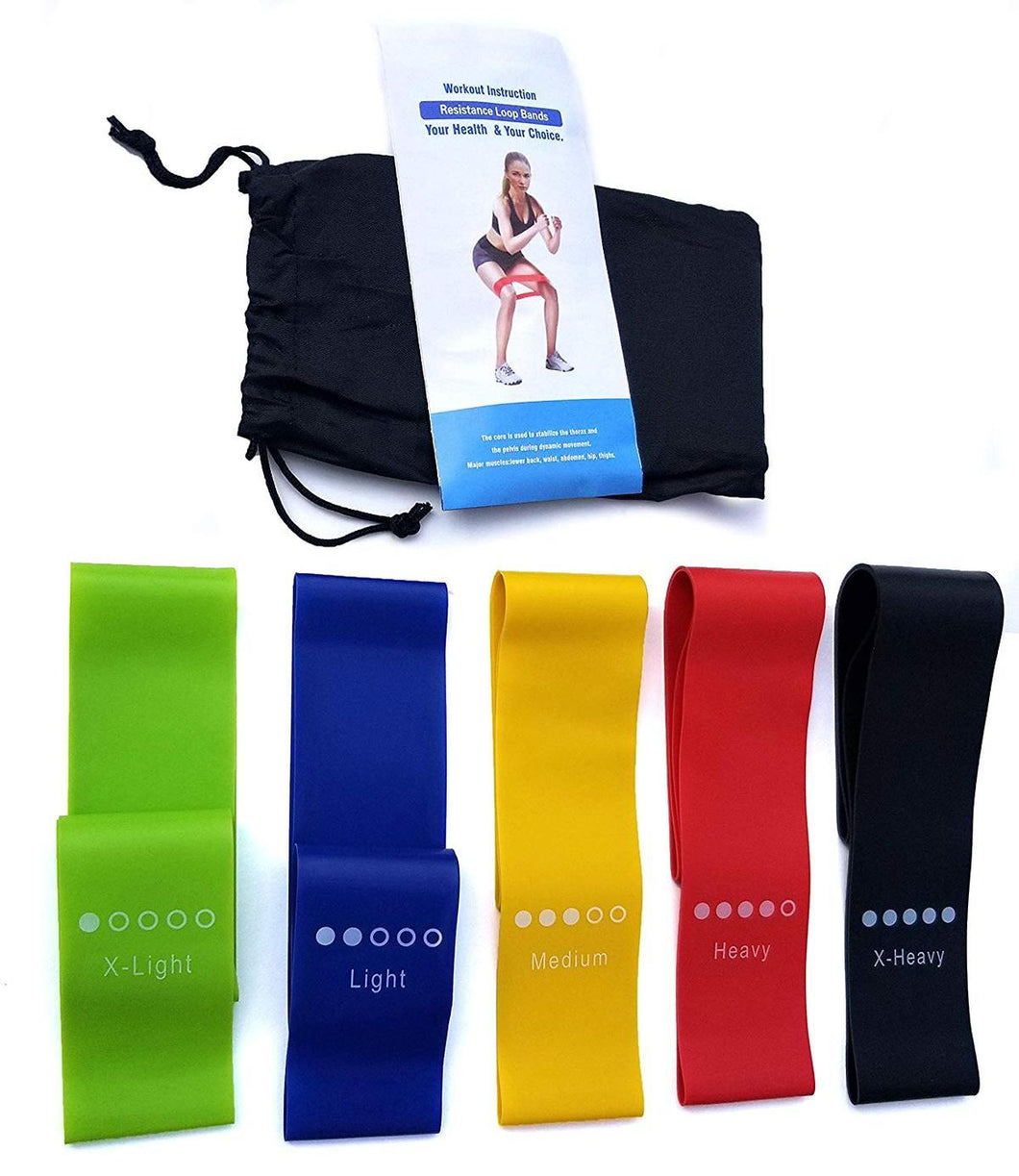 Set of 5 Premium Quality Resistance Bands