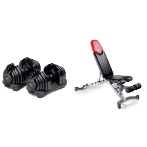 Bowflex® SelectTech® 1090 Dumbbells (Set Of 2) & Bowflex 5.1 Adjustable Bench